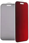 3D PRIVATUMAS Apsauginis stiklas skirtas iPhone 17e // iPhone 16e // iPhone 14 // iPhone 13, iPhone 13 Pro - Raudonas