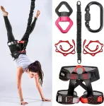 Dasking sunkiųjų bungee diržų rinkinys, oro jogos pasiprie&scaron;inimo bungee tampymo diržas, 4d bungee &scaron;okių virvė, treniruočių pasiprie&scaron;inimo diržas, fitneso namų sporto salės profesionali treniruočių įranga (80 kg)