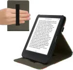 Kwmobile dėklas, suderinamas su kobo clara bw/clara colour/tolino shine (5) / shine color case - dėklas su kilpa ir stovu - marokieti&scaron;kos plytelės, spalvinga mėlyna raudona &scaron;viesiai ruda