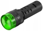 Led kontrolinė lemputė žalia 16mm su garsiniu signalu 24v Dc