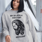 Džemperis "Ar su Jėzum kristum?" (be kapi&scaron;ono)