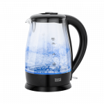 TEESA elektrinis virdulys, stiklinis, 2200 W, juodas, 1.7 L