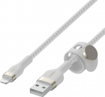 Belkin CAA010bt1MWH BOOST CHARGE&trade; USB-A LTG silikonui 1m balta
