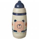 TOMMEE TIPPEE gertuvė - termosas su &scaron;iaudeliu INSULATED STRAW 266ml, 12m+, Pilkas, 447824
