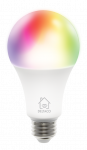 RGB LED lempos DELTACO SMART HOME E27, 3 vnt. pakuotė, WiFI 2.4GHz, 9W, 810lm, pritemdoma, 16m spalvų, 220-240V, baltos / SH-LE27RGB-3P