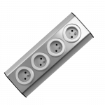 Orno Baldai ir virtuvės lizdai su Velcro užsegimais 4x2P + Z INOX,