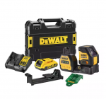 Dewalt kryžminių linijų lazeris DCE088D1G18, žalio spindulio, 12/18V, 1x2,0Ah