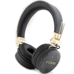 Guess PU Leather 4G Metal Logo belaidės ausinės juodos spalvos