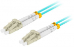 FIBER OPTIC PATCHCORD MM LC/UPC-LC/UPC DUPLEX 3.0MM OM3 50/125 LSZH 0.5M AQUA LANBERG
