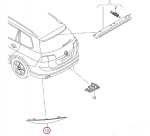 VAG VW GOLF MK7 13-17 universalas universalas galinis bamperis de&scaron;inysis O/S at&scaron;vaitas originalus 5G9945106