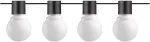 20 LED lempučių girlianda, 7m, 2700K, IP65, su saulės baterija, matinis stiklas