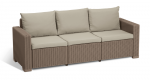 Keter Trivietė sodo sofa California 3 Seater Sofa, smėlio spalvos