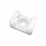 Orno Laikiklis kabelių suri&scaron;imo organizatorius, balnas, prisukamas, 22x16 mm, tvirtinimo anga 6,8 mm, balta, 100 vnt