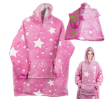 Pink Tamsoje &scaron;viečiantis pledas - džemperis Rožinė