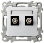 Ospel antenos lizdas Ospel Szafir GPA-2ZF/m/00 tipo F dvigubas baltas