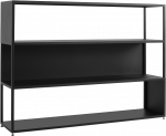 Customform Knygų lentyna, HYLLER, 150x75 cm, Juoda