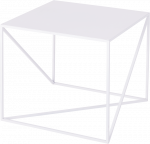Customform Kavos staliukas, OBROOS METAL 50, 0.5x0.5x0.45 m, Baltas