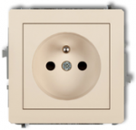 Karlik Elektrotechnik 1DGP-1zp DECO Vienvietis lizdas su/be 2P+Z smėlio spalvos 1DGP-1zp