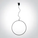 30W LED pakabinamas &scaron;viestuvas, juodas, 3000K, 60cm, dimeriuojamas, 63152B/B/W