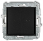 Karlik Elektrotechnik 12IWP-88 ICON Aklo jungiklio mechanizmas su atrama, matinė juoda, 12IWP-88