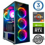 Stacionarus kompiuteris INTOP Ryzen 5 7600X 16GB DDR5 1TB SSD M.2 NVME RTX3050 6GB no-OS (RW49014NS)