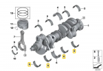 BMW G30 G11 G12 G14 G15 G16 X5 G05 X6 G06 X7 G07 Violetinis Guolių Apsauga Originalus 11218606302