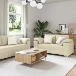 Sofa 2 vnt. Kreminė audinys