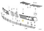 BMW 6 E24 Kairysis Priekinis Žibintas Grilis Originalus 51131839857