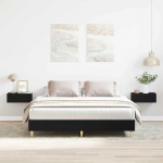 Lova Lovos rėmas Juodas ąžuolas 203 x 143 x 25 cm Apdirbta mediena