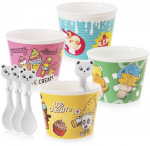 Ledų puodeliai su &scaron;auk&scaron;teliais 4 vnt.