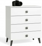 AKORD Komoda Mobi Baltai/juoda 60x37x73