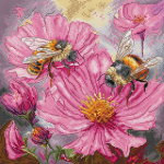Letistitch Kryželiu siuvinėjimo rinkinys &bdquo;Medaus žiedai&ldquo; 23x23 cm SLETIL9933