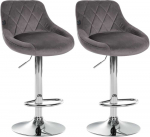 Mville 2 baro kėdžių rinkinys "Lazio velvet chrome