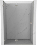 Du&scaron;o durys Mexen Lunar L, kairė, 140 cm, transparent/brushed nickel