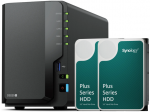 Serveris SYNOLOGY DS225+ + 2xHAT3300- 4TB Plus serijos rinkinys