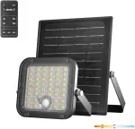 10W LED prožektorius su saulės baterija MHCS, juodas, 4000K, su judesio davikliu, IP65, 120x60&deg;