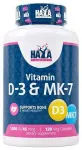 Haya Labs Vitamin D-3 1000 & МK-7 120 kaps.