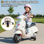Promotions Elektrinis motociklas vaikams, 101x46x75 cm, baltas, paspiriama žaislinė transporto priemonė