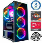Stacionarus kompiuteris INTOP Ryzen 5 3600 16GB 500SSD M.2 NVME RX580 8GB no-OS (RW67793NS) (Atnaujinta)