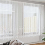 Nėrinių Užuolaida Balta 750 x 240 cm Poliesteris