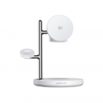 Joyroom JR-W23 Qi2 4-in-1 stalinis įkroviklis su įmontuota indukcine naktine lempute - baltas