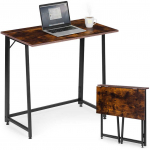 Sulankstomas kompiuterio stalas ne&scaron;iojamam kompiuteriui 80 &times; 45 cm, lofto stilius, ModernHome (Kopija)