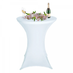 Tamprus baro staliuko užvalkalas renginiams, baltos spalvos, 80 x 110 cm