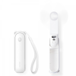 &bdquo;Jisulife&ldquo; ne&scaron;iojamasis ventiliatorius &bdquo;Life8 Plus&ldquo; su USB įkroviklio funkcija, 4500 mAh, ir žibintuvėliu - Baltas