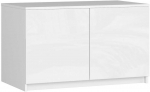 Spintos antstatas s 90 cm, baltai, baltai blizgus - 2 durys
