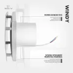 Vonios kambario ventiliatorius Mission Air WINDY 150 S Sidabrinis
