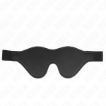 Kink Masked Allure KINK Leatherette Adjustable Bandage Mask with Elastic Belt 21x8cm Juodas