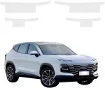 GrizzGlass Bespalvė techninė danga HeavyDuty Clear slenksčiams, skirtiems Jetour Dashing (2025-2026) [8in1] (GRZ21031)