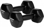 Hantelki żeliwne winylowe HEX 2x5kg, REBEL ACTIVE