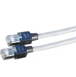 Secomp Kryžminis kabelis DTWYLER Cat.5e (D klasė) S/UTP, su gofruotu PVC apvalkalu CU 5502, Hirose TM11 jungtis, pilka spalva, 15 m